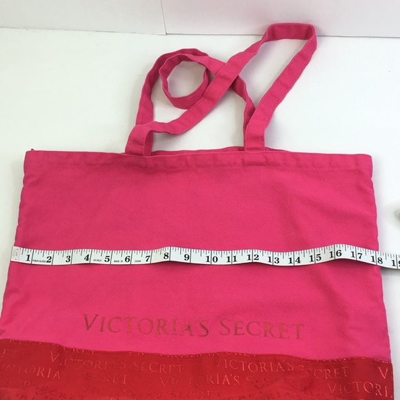 Victoria’s Secret Tote Bag Pink Red Large *I - Picture 4 of 5